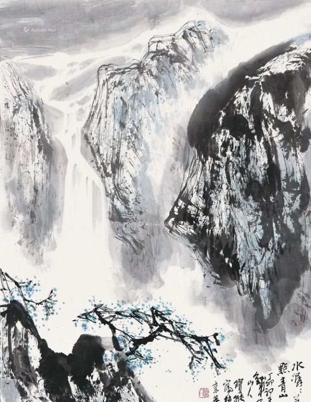 他的山水画——江碧鸟逾白，山青花欲燃