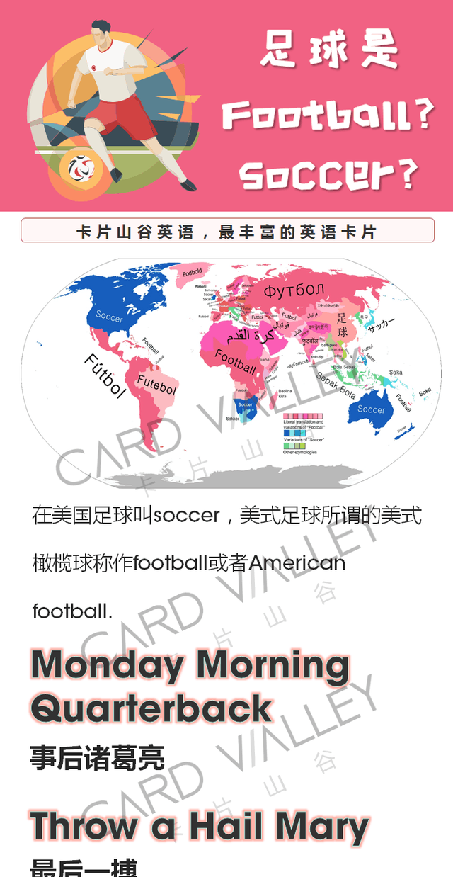 足球到底是叫football还是soccer？千万不要搞混啦，小心被白眼