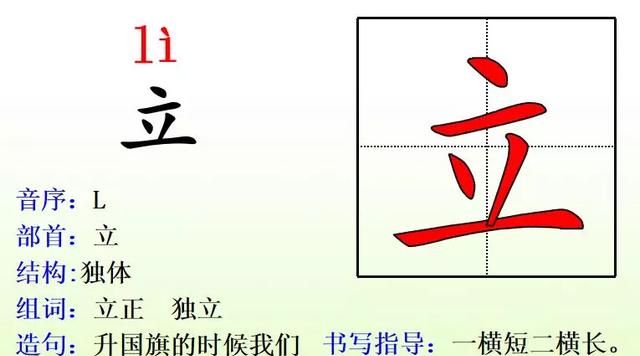 部编版一年级上册识字10《升国旗》图文讲解