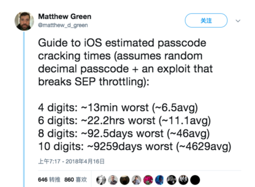 有密码就安全了吗？iPhone的密码六分半就能破解