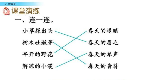 二年级下册语文课文2《找春天》图文详解及同步练习