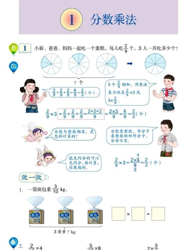 分数乘整数与整数乘分数的意义相同吗？六年级数学第一课真理解吗