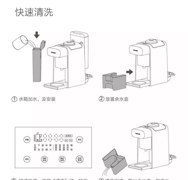 豆浆机做好了豆浆，还把自己洗干净了……