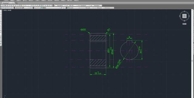 CAD练习图——齿轮零件图(练习标注)