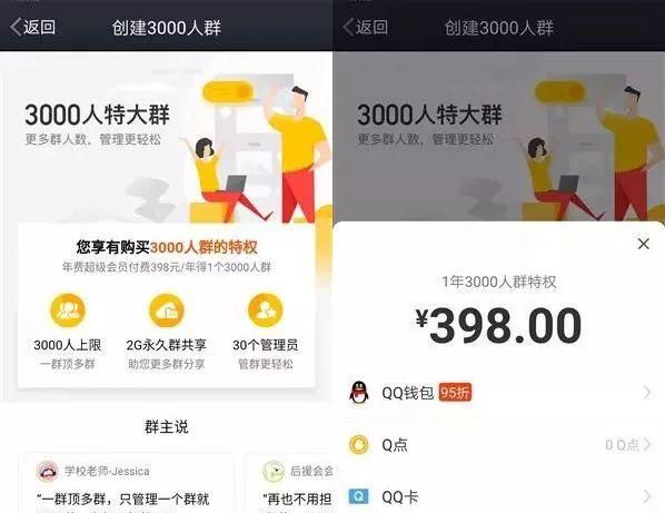 QQ能建3000人“超级大大大群”了｜年费638元，你会“买单”吗？