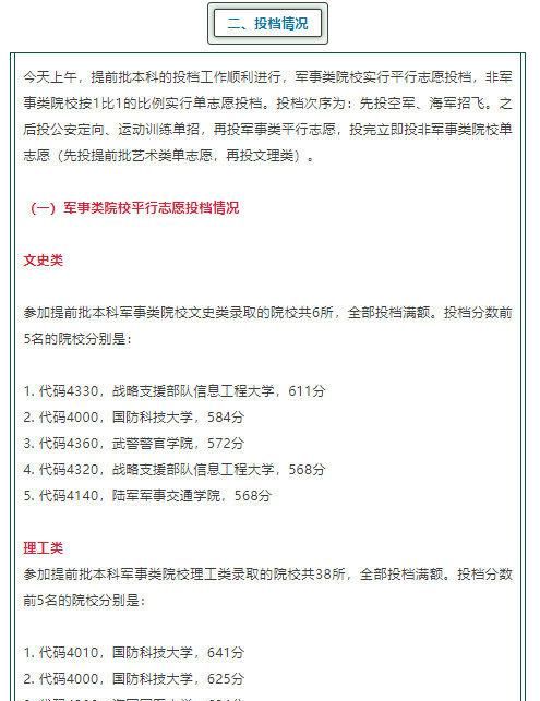 速查！全国百余所大学在赣提前批投档分数线公布